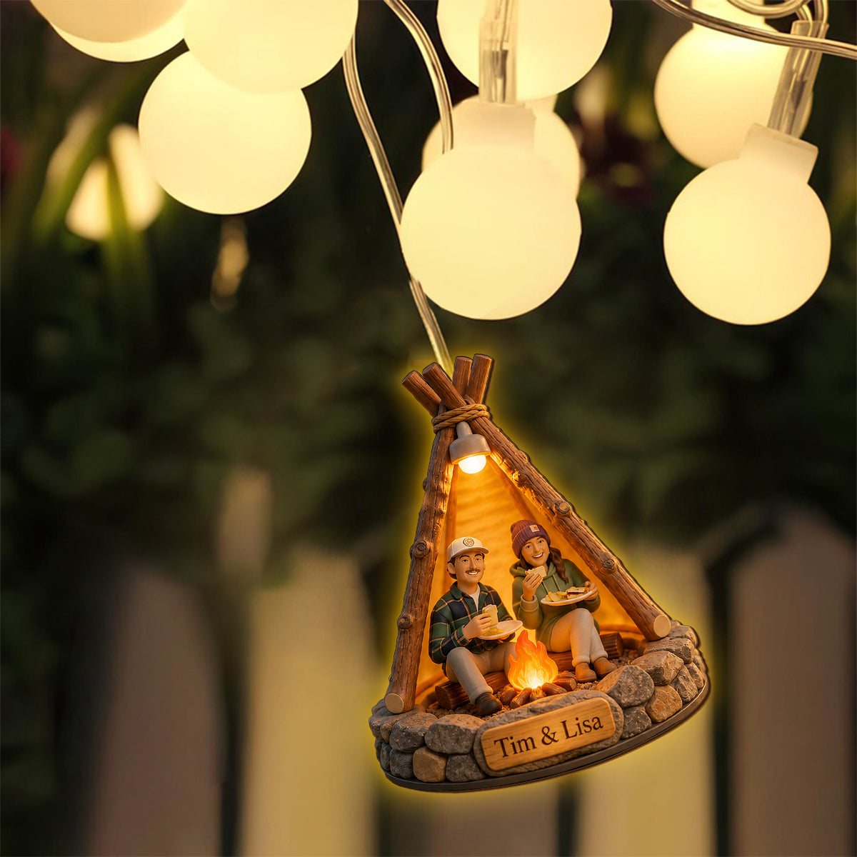 Einzigartige Campingdekoration, individuell aus jedem Foto - Personalisierte Campinglichter
