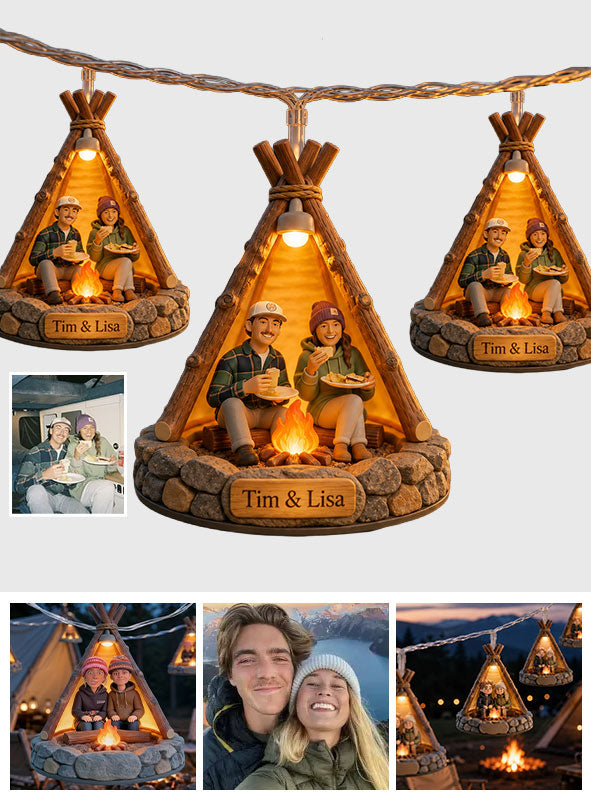 Einzigartige Campingdekoration, individuell aus jedem Foto - Personalisierte Campinglichter