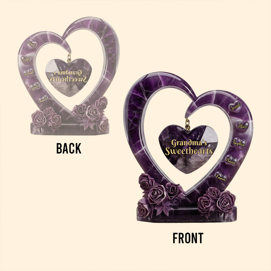Grandma's Sweethearts - Personalized Grandma Custom Shaped Acrylic Plaque