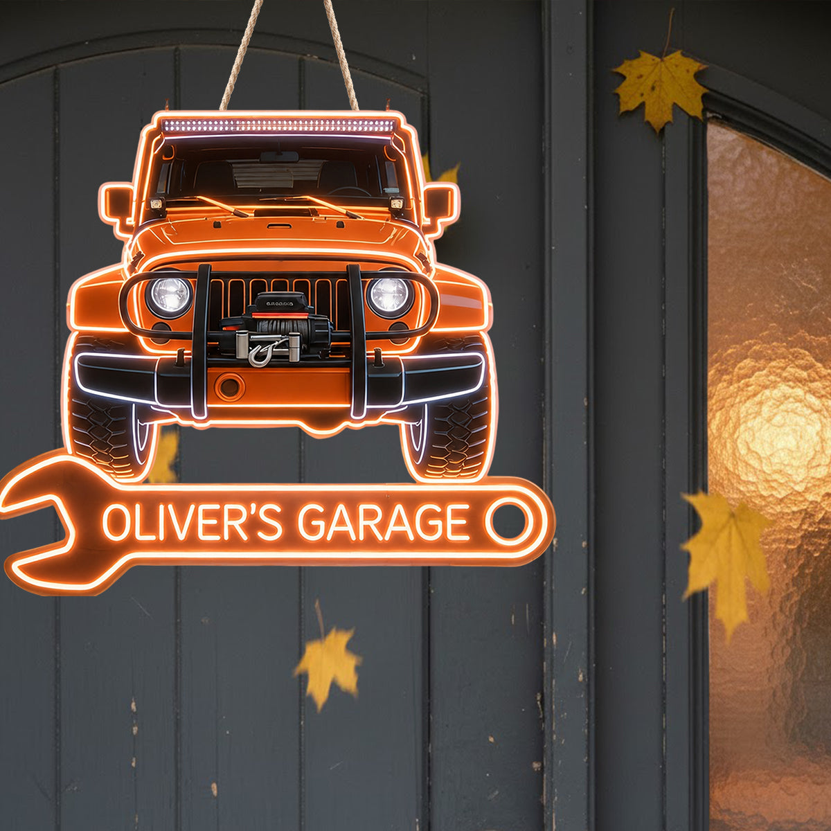 Meine Garage - Personalisierte LED-Licht-Acryl-Schild für Auto-Liebhaber