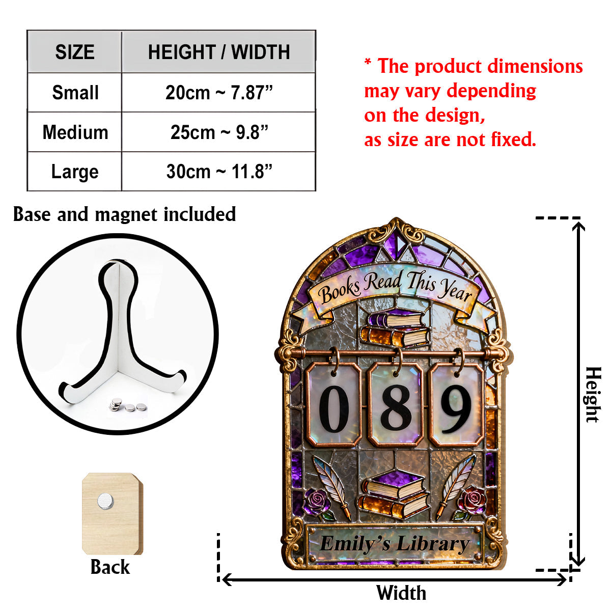 Buch-Tracker – Personalisierte, austauschbare Buchplakette