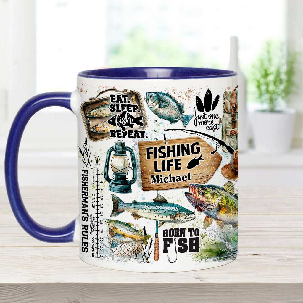 Nur noch ein Wurf - Personalisierter Angelbecher