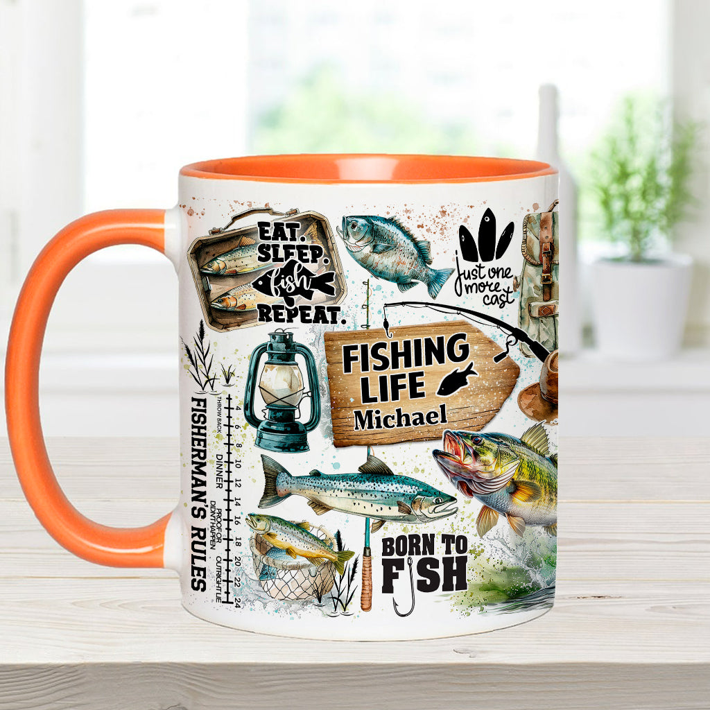 Nur noch ein Wurf - Personalisierter Angelbecher