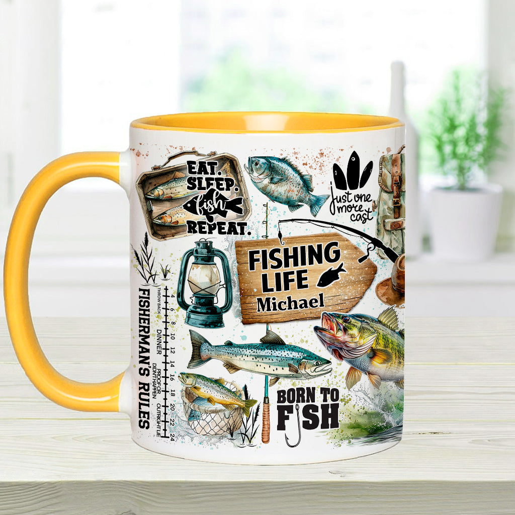 Nur noch ein Wurf - Personalisierter Angelbecher
