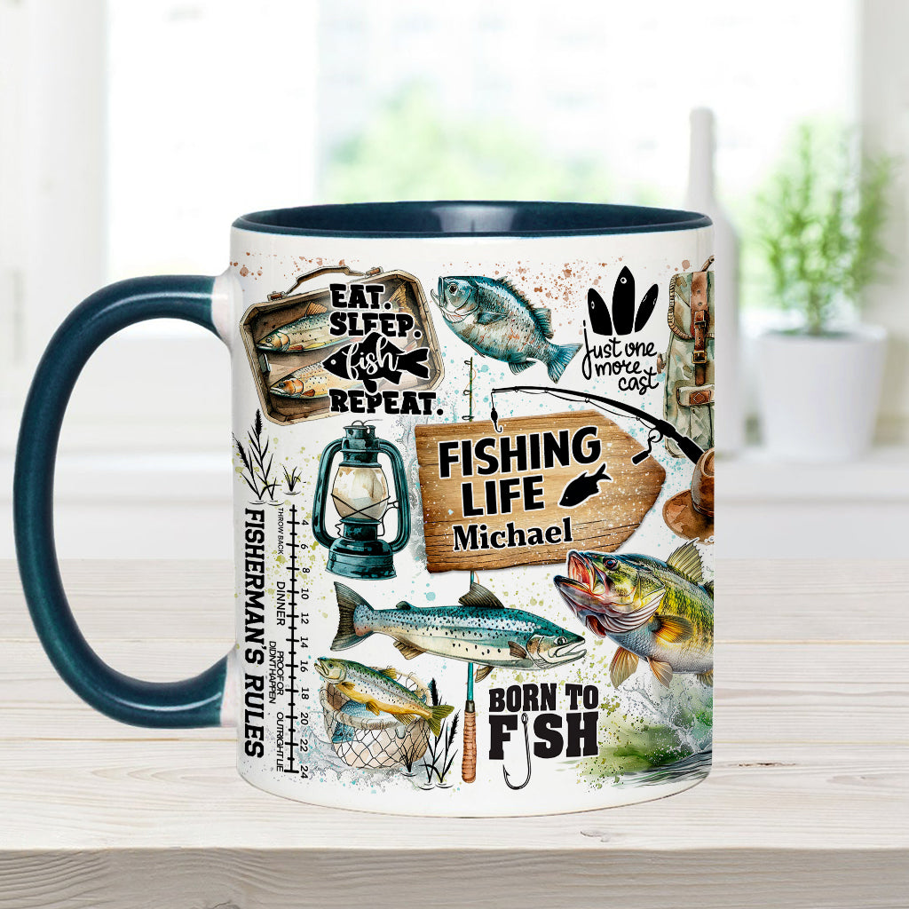 Nur noch ein Wurf - Personalisierter Angelbecher