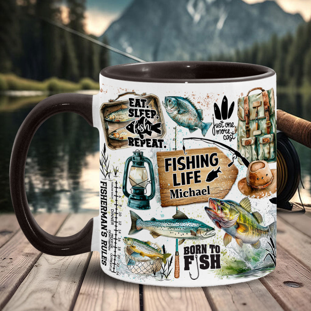 Nur noch ein Wurf - Personalisierter Angelbecher