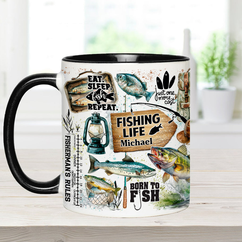 Nur noch ein Wurf - Personalisierter Angelbecher
