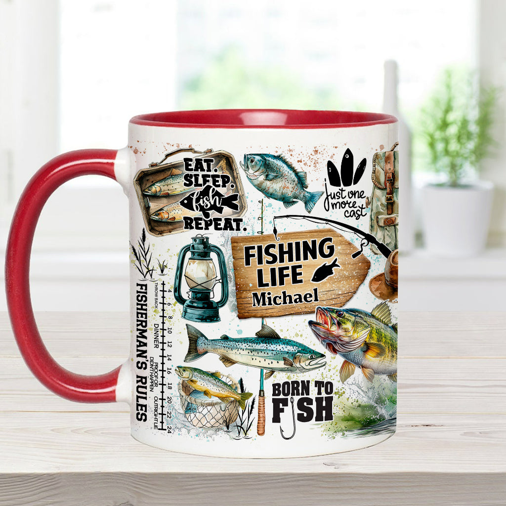 Nur noch ein Wurf - Personalisierter Angelbecher