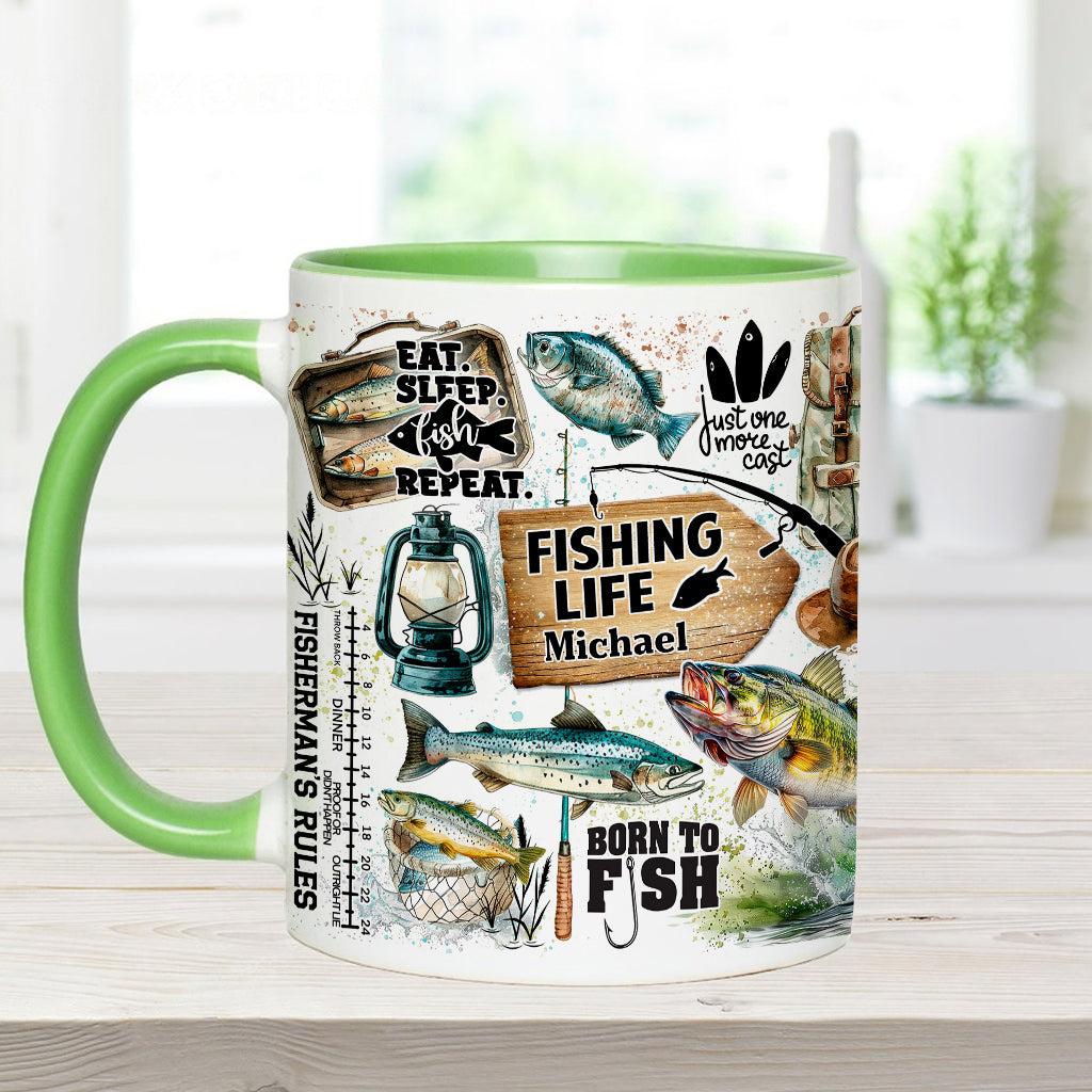 Nur noch ein Wurf - Personalisierter Angelbecher
