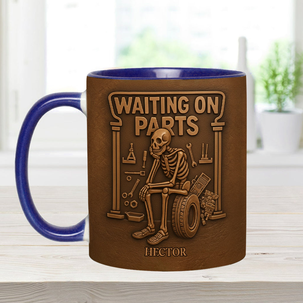 Waiting On Parts - Personalized Car Lover Accent Mug & Coaster