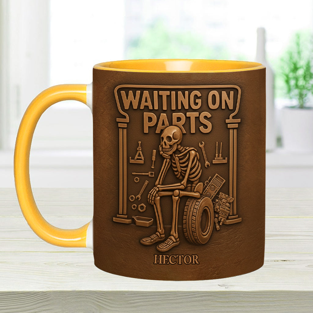 Waiting On Parts - Personalized Car Lover Accent Mug & Coaster