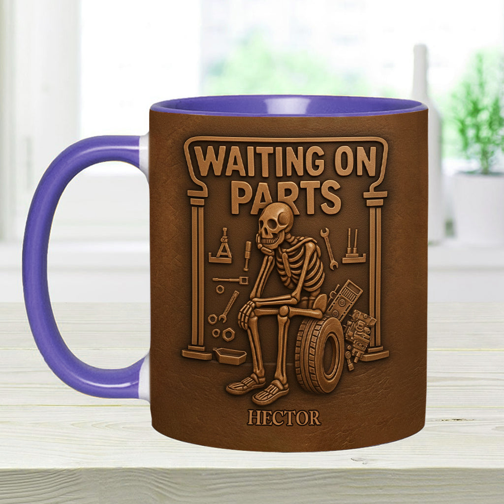 Waiting On Parts - Personalized Car Lover Accent Mug & Coaster