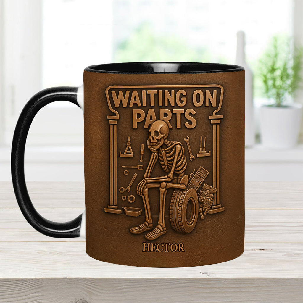 Waiting On Parts - Personalized Car Lover Accent Mug & Coaster