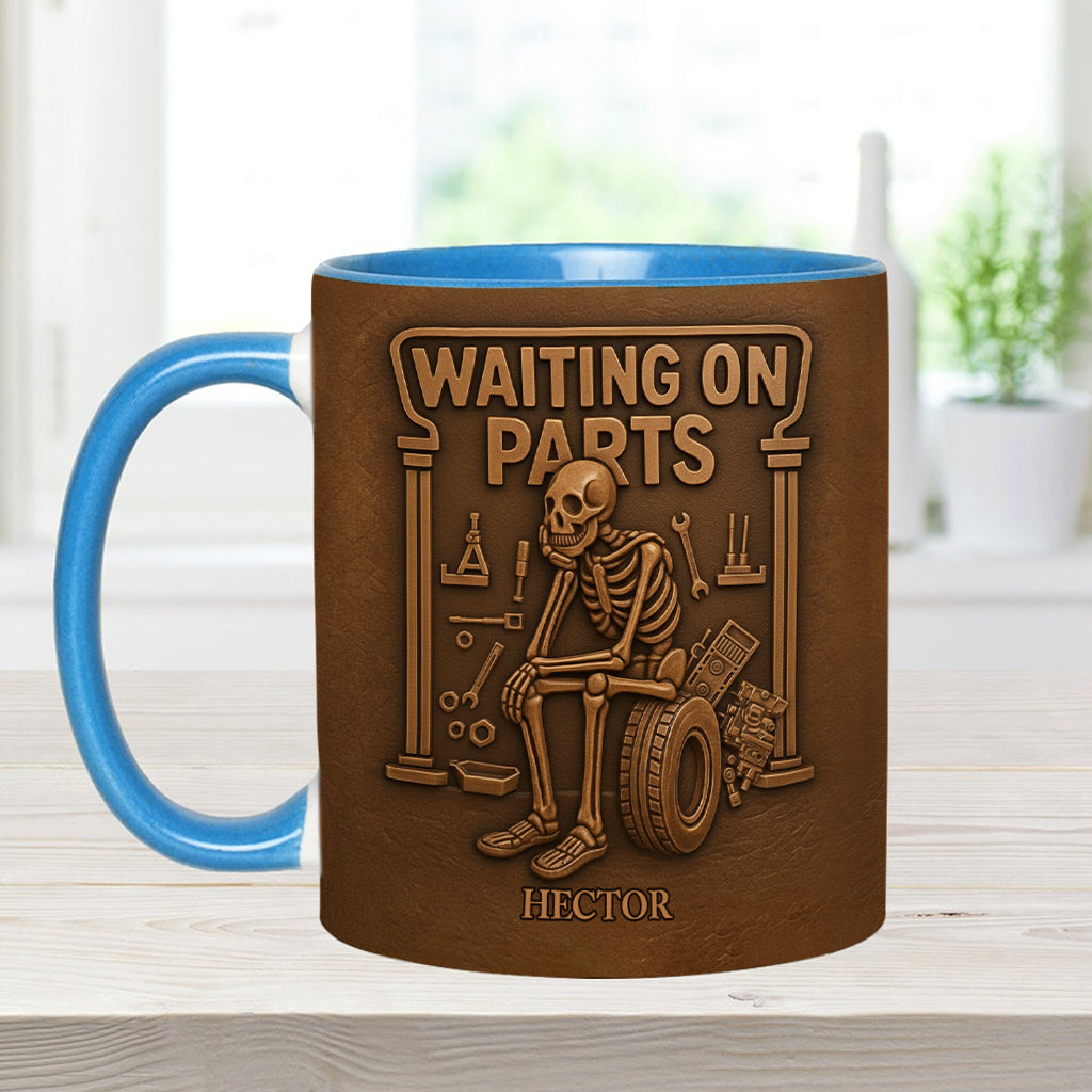 Waiting On Parts - Personalized Car Lover Accent Mug & Coaster