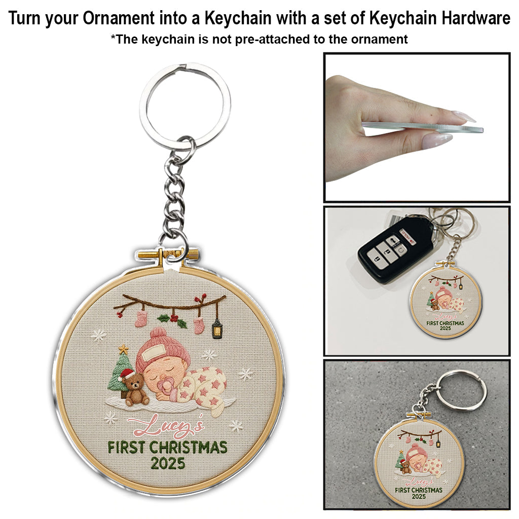 Baby 1. Weihnachten – Personalisierter Neugeborenen-Weihnachtsschmuck