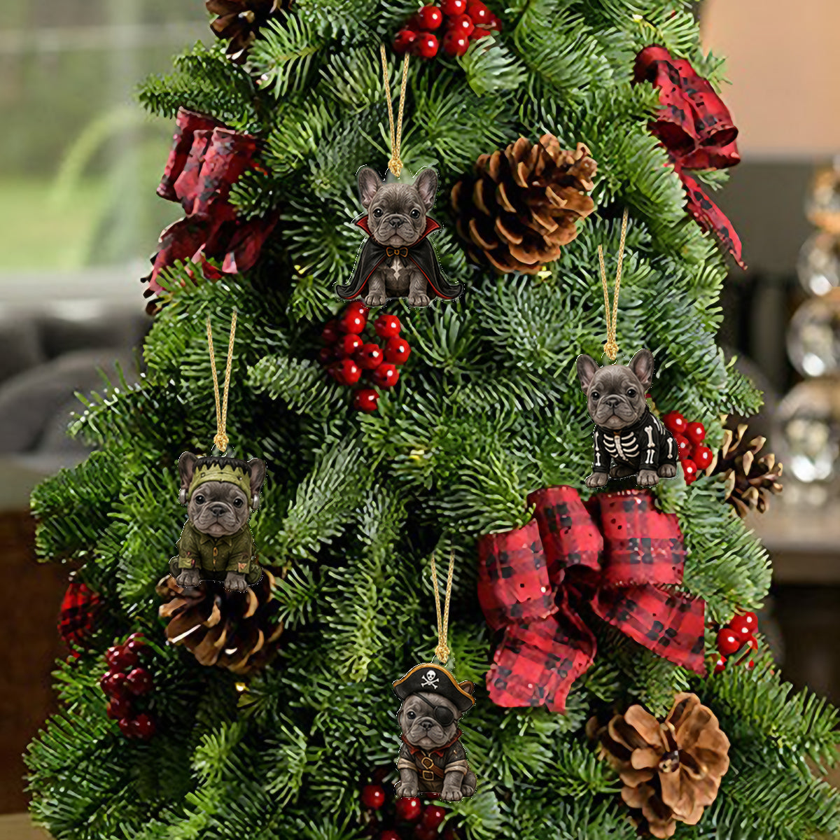 24 Tage gruseliger Spaß - Personalisierter Hundeadventskalender mit Ornamenten