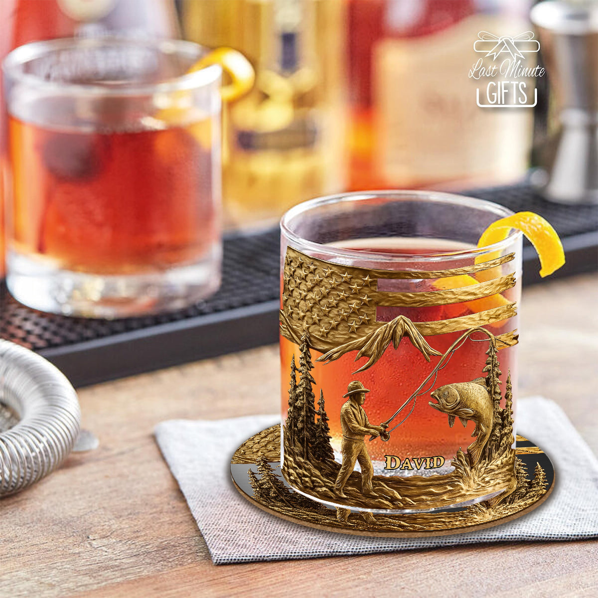 Fishing For Life - Personalized Fishing Whiskey Glass