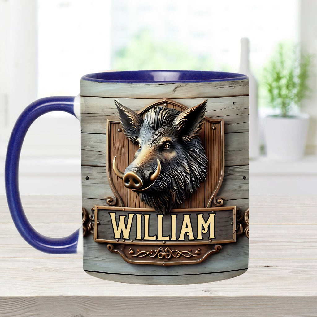 Wildschweinjagd - Personalisierte Tasse mit Jagdmotiv
