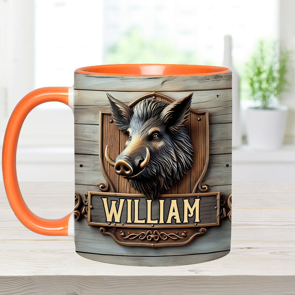 Wildschweinjagd - Personalisierte Tasse mit Jagdmotiv
