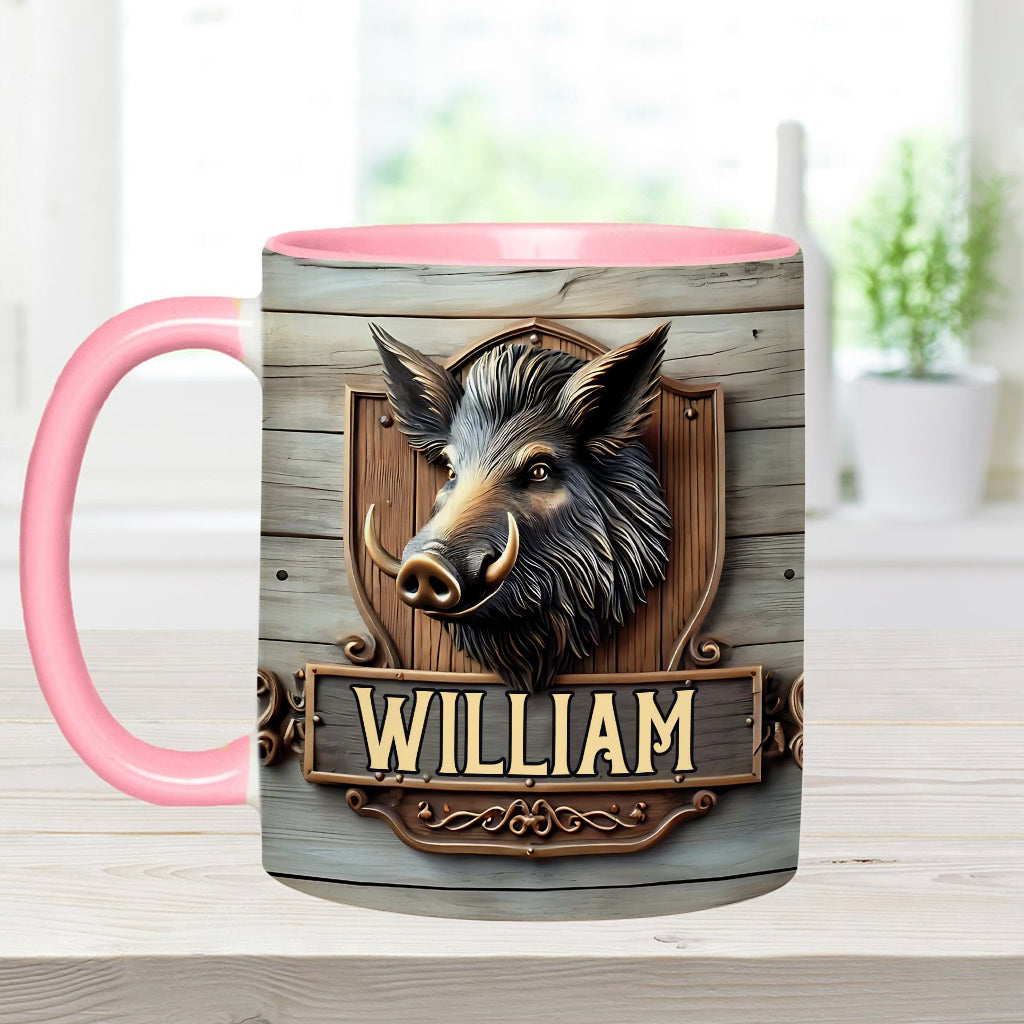 Wildschweinjagd - Personalisierte Tasse mit Jagdmotiv