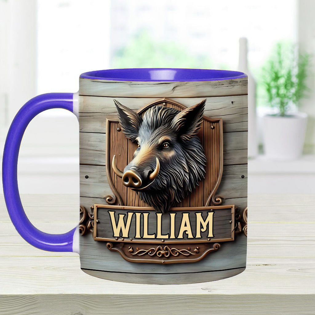 Wildschweinjagd - Personalisierte Tasse mit Jagdmotiv