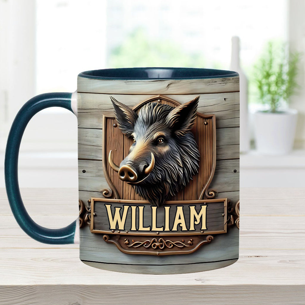 Wildschweinjagd - Personalisierte Tasse mit Jagdmotiv