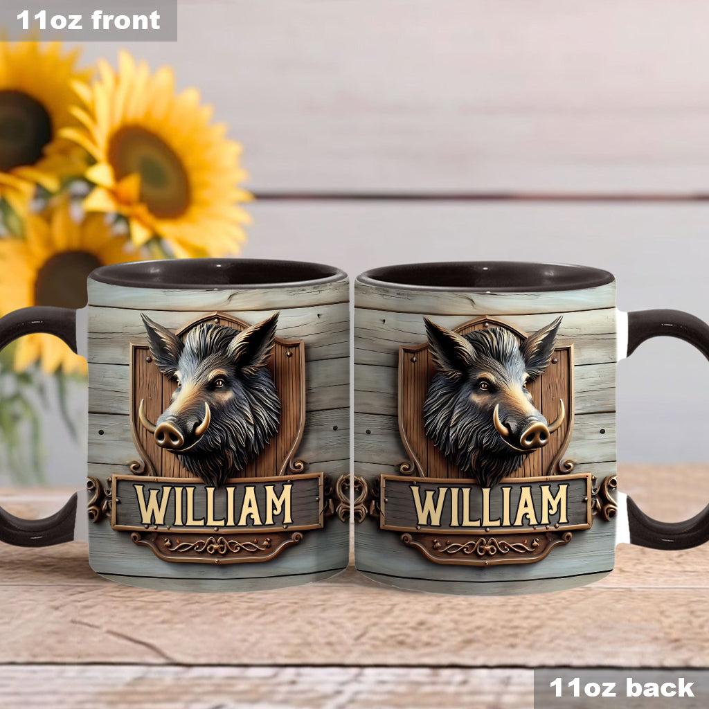 Wildschweinjagd - Personalisierte Tasse mit Jagdmotiv