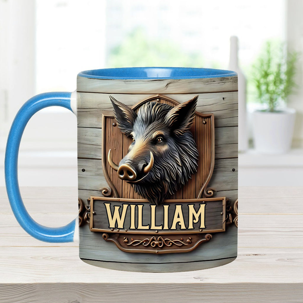 Wildschweinjagd - Personalisierte Tasse mit Jagdmotiv