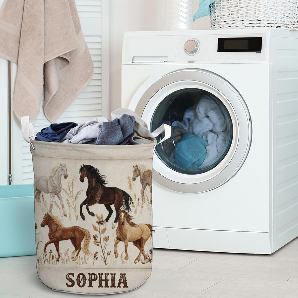 Love Horses - Personalized Horse Storage Basket