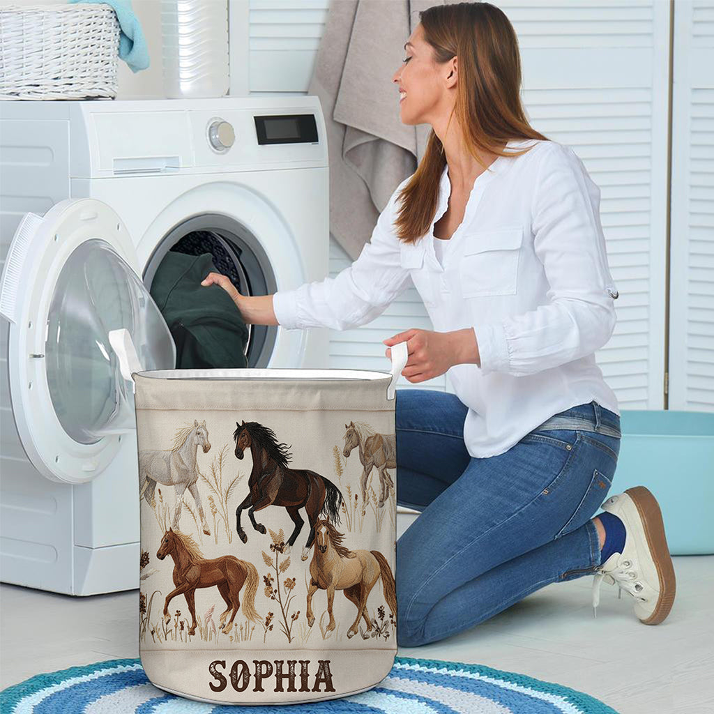 Love Horses - Personalized Horse Storage Basket