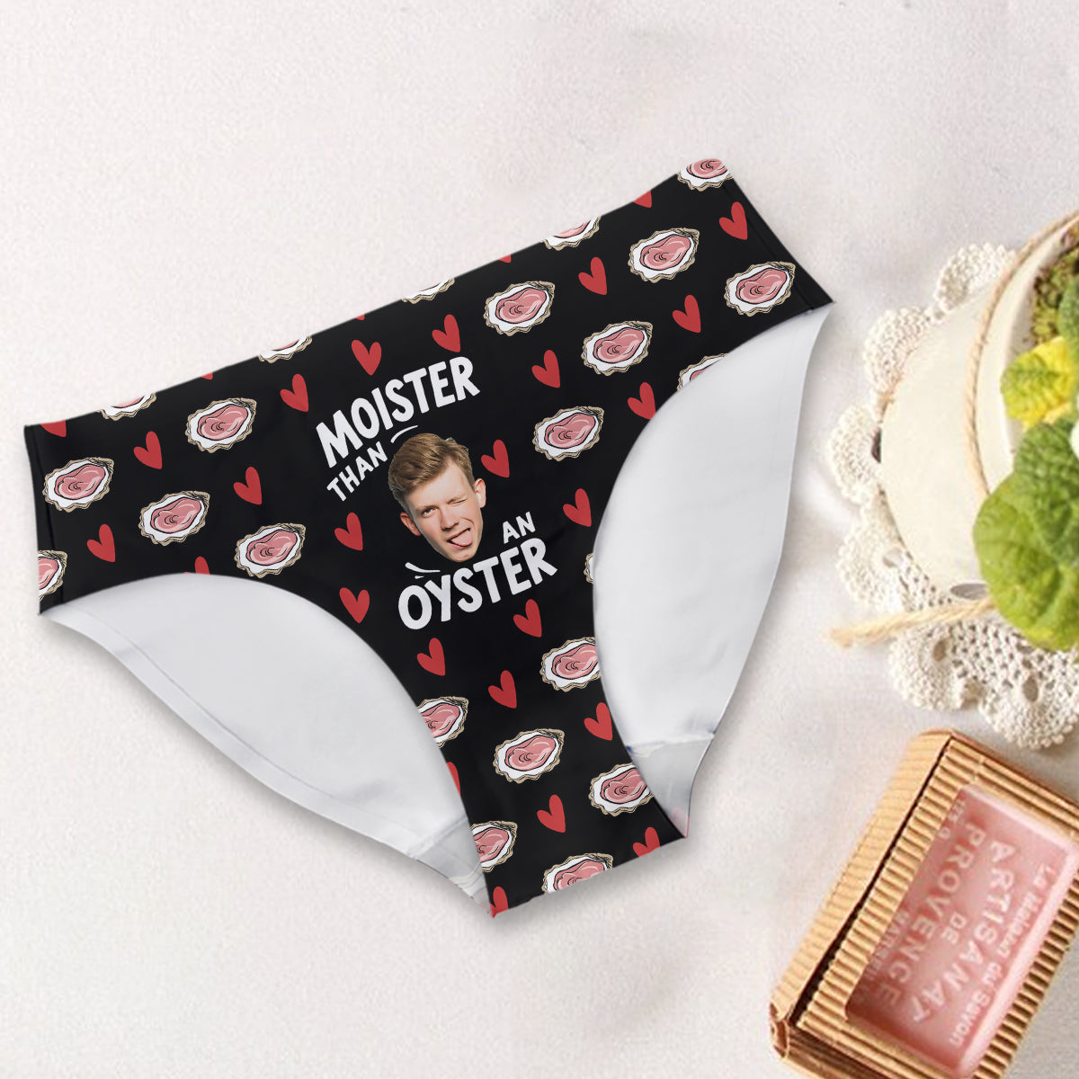 Moister Than An Oyster - Personalized Couple Women's Briefs
