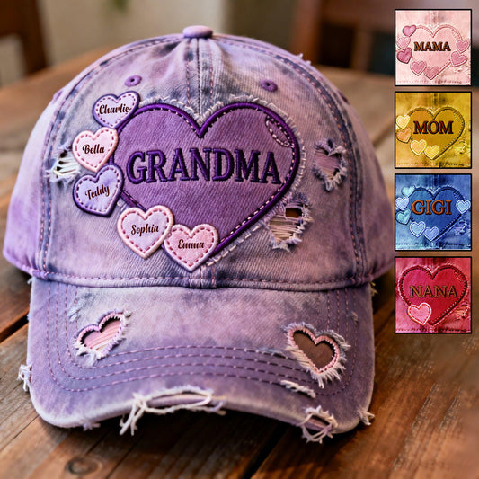 Grandma's Hearts - Personalized Grandma Classic Cap