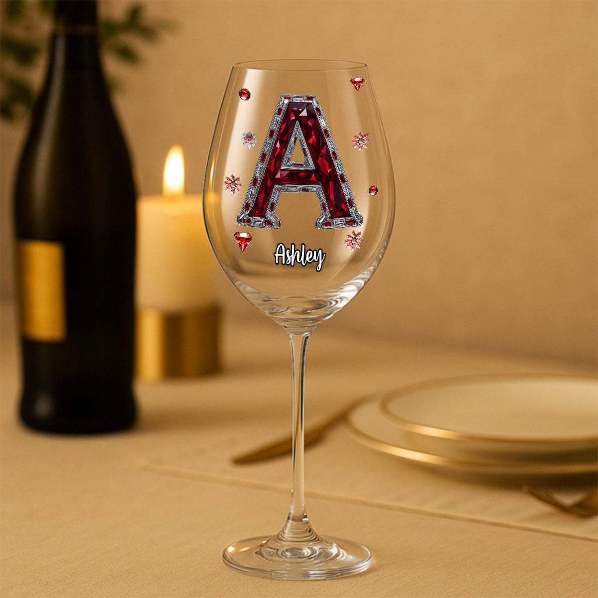 Love Wine - Personalized Wine Wine Glass With Long Stem