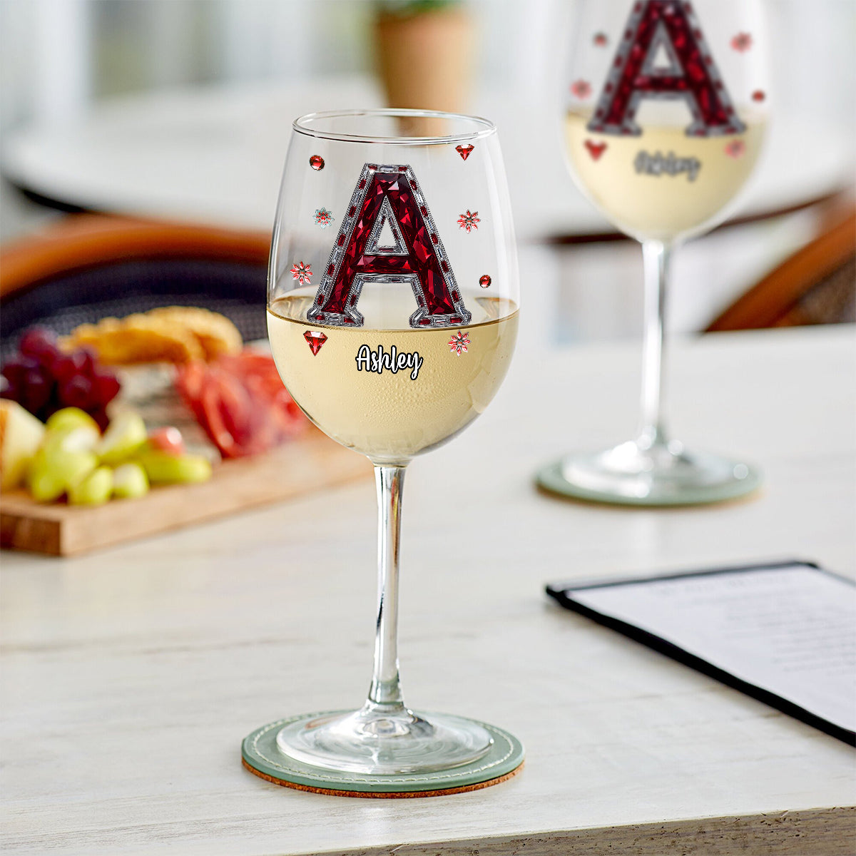 Love Wine - Personalized Wine Wine Glass With Long Stem