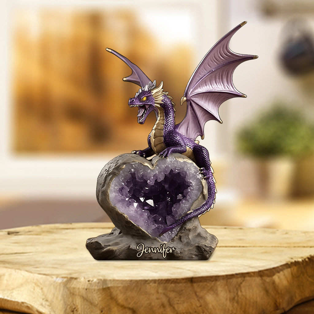 Amethyst Style Dragon - Personalized Dragon Custom Shaped Acrylic Plaque