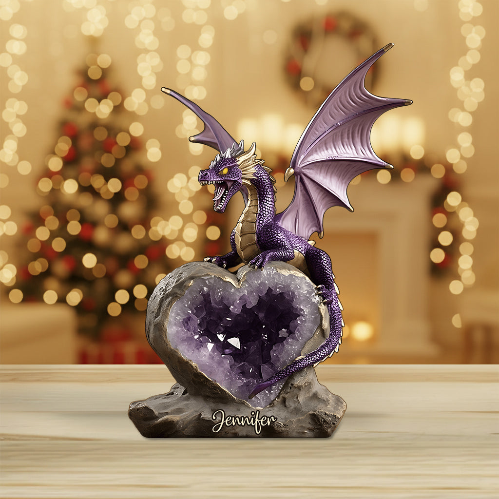 Amethyst Style Dragon - Personalized Dragon Custom Shaped Acrylic Plaque