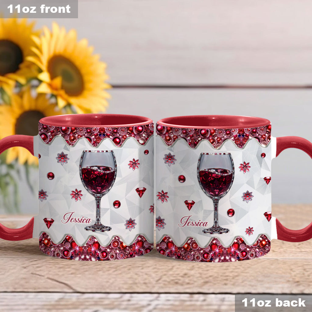 Einfach ein Mädchen, das Wein liebt – personalisierter Weinbecher