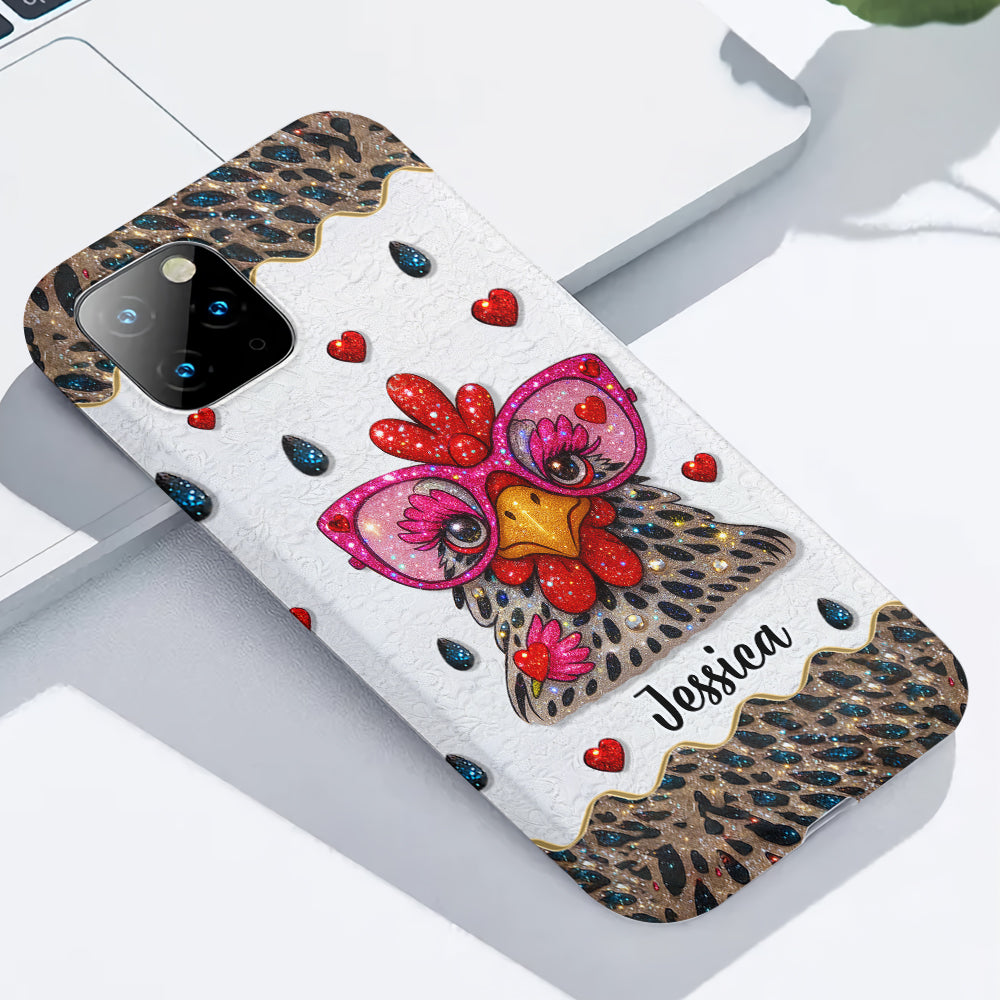 Coque de téléphone personnalisée Crazy Chicken Lady - Motif poulet intégral