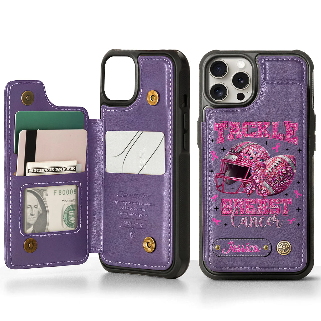 Pink Out - Personalized Football Wallet Phone Case