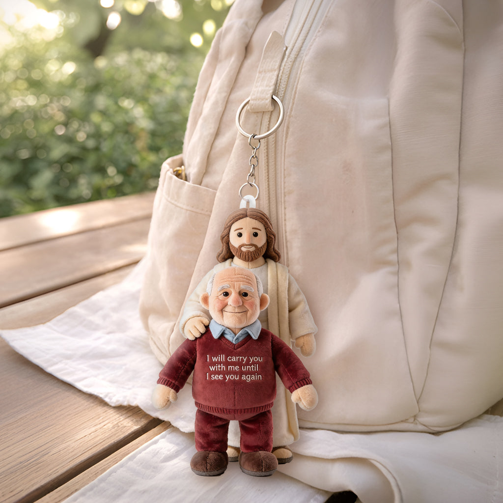 Individuelles Foto - Personalisierter Erinnerungs-Plüsch-Schlüsselanhänger