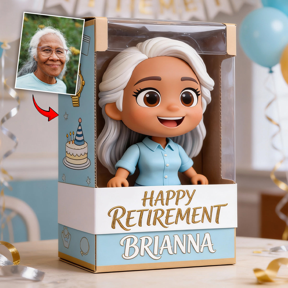 Bonne retraite ! Plaque acrylique personnalisée pour retraités.