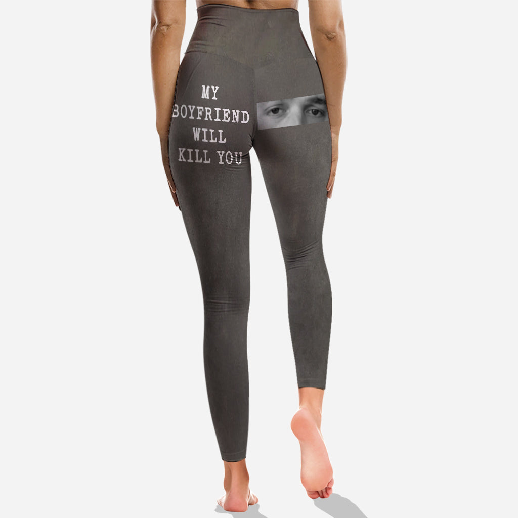 Protective Boyfriend Girlfriend Eyes - Personalized Couple Hoodie and Leggings