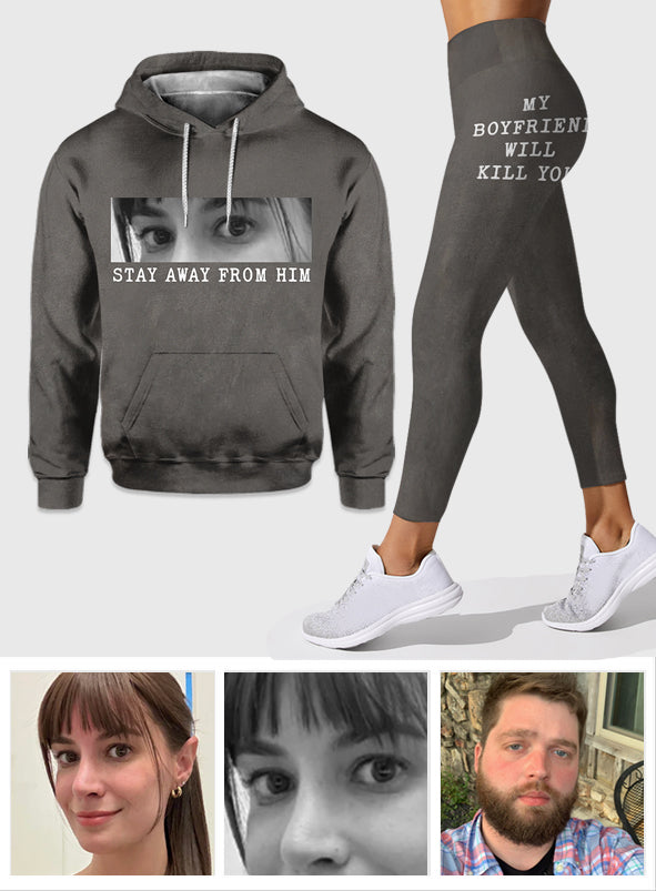 Protective Boyfriend Girlfriend Eyes - Personalized Couple Hoodie and Leggings