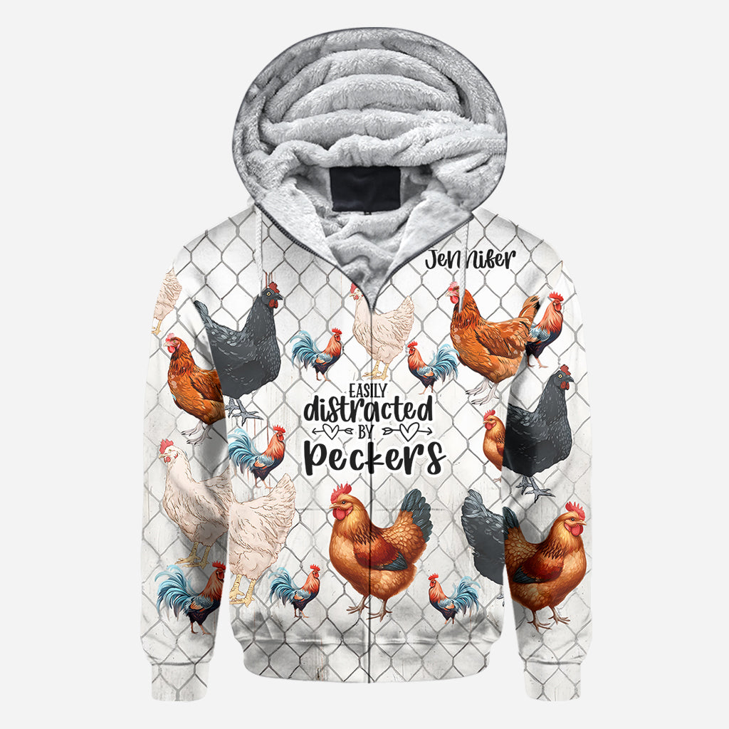 Facilement distrait par les pics - T-shirt personnalisé « Poulet intégral »