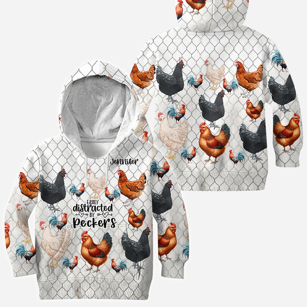 Facilement distrait par les pics - T-shirt personnalisé « Poulet intégral »