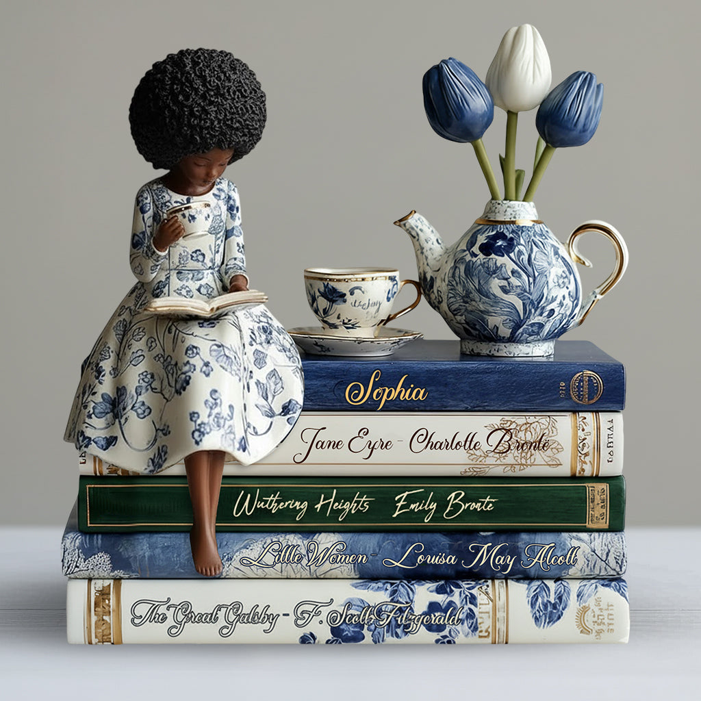 Love Books - Personalized African American Custom Shaped Acrylic Plaque