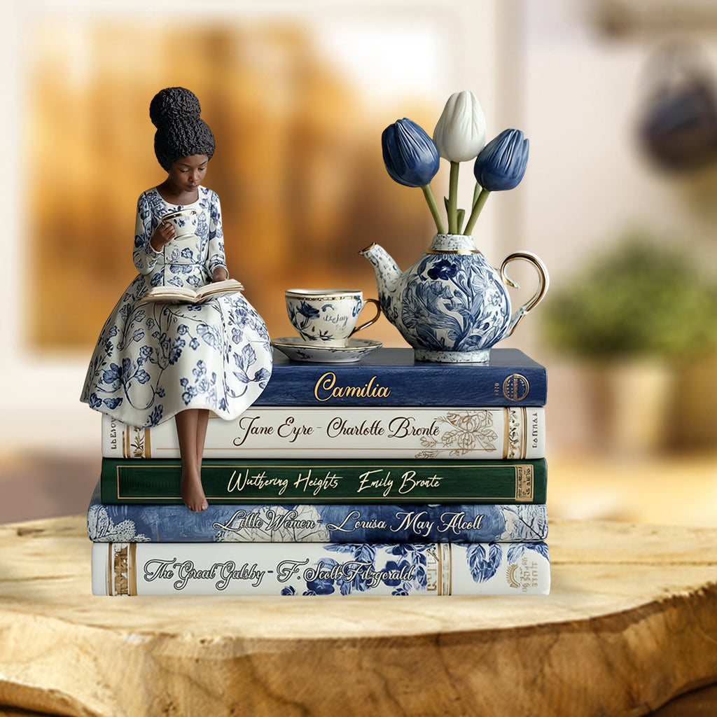 Love Books - Personalized African American Custom Shaped Acrylic Plaque