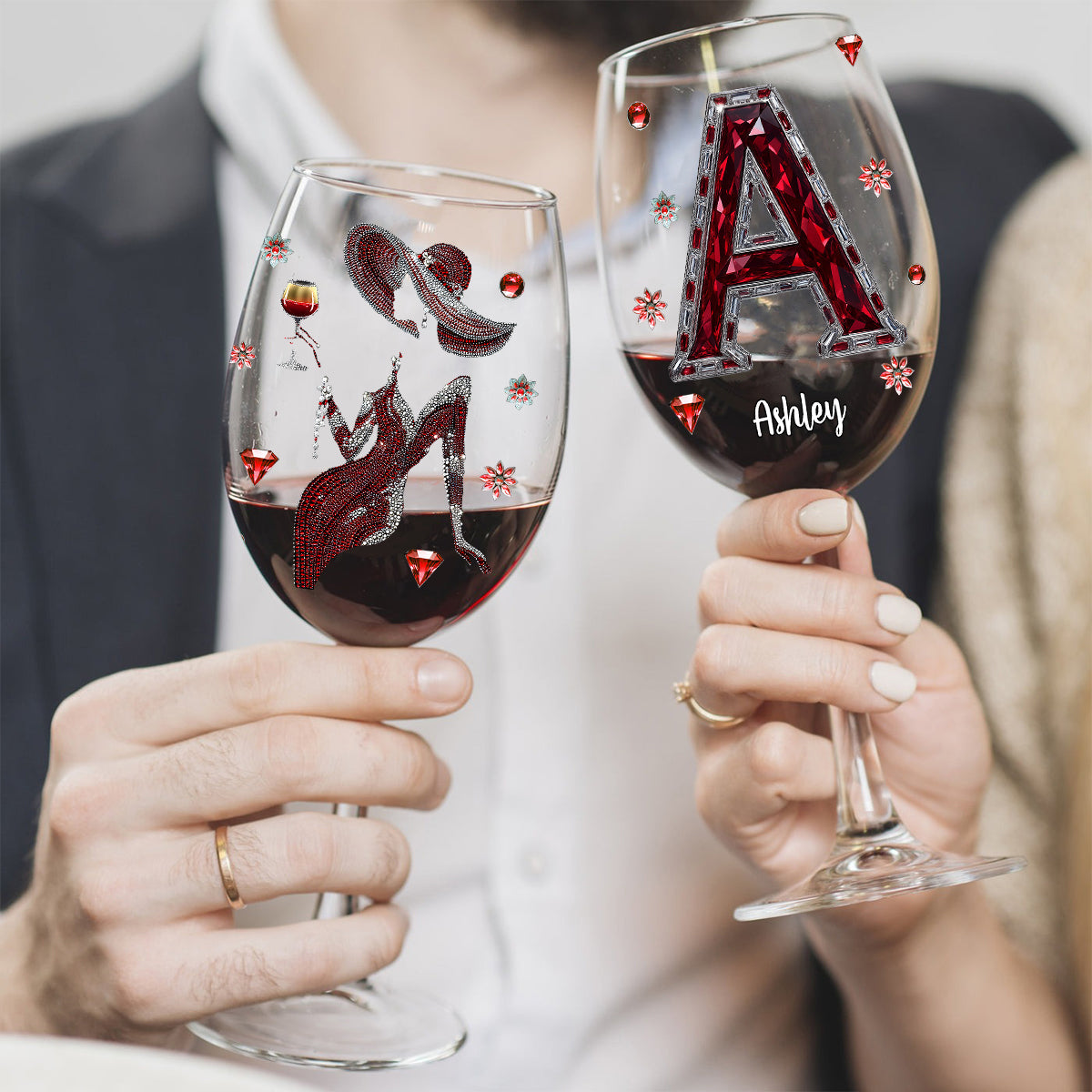 Love Wine – Personalisiertes Weinglas mit langem Stiel