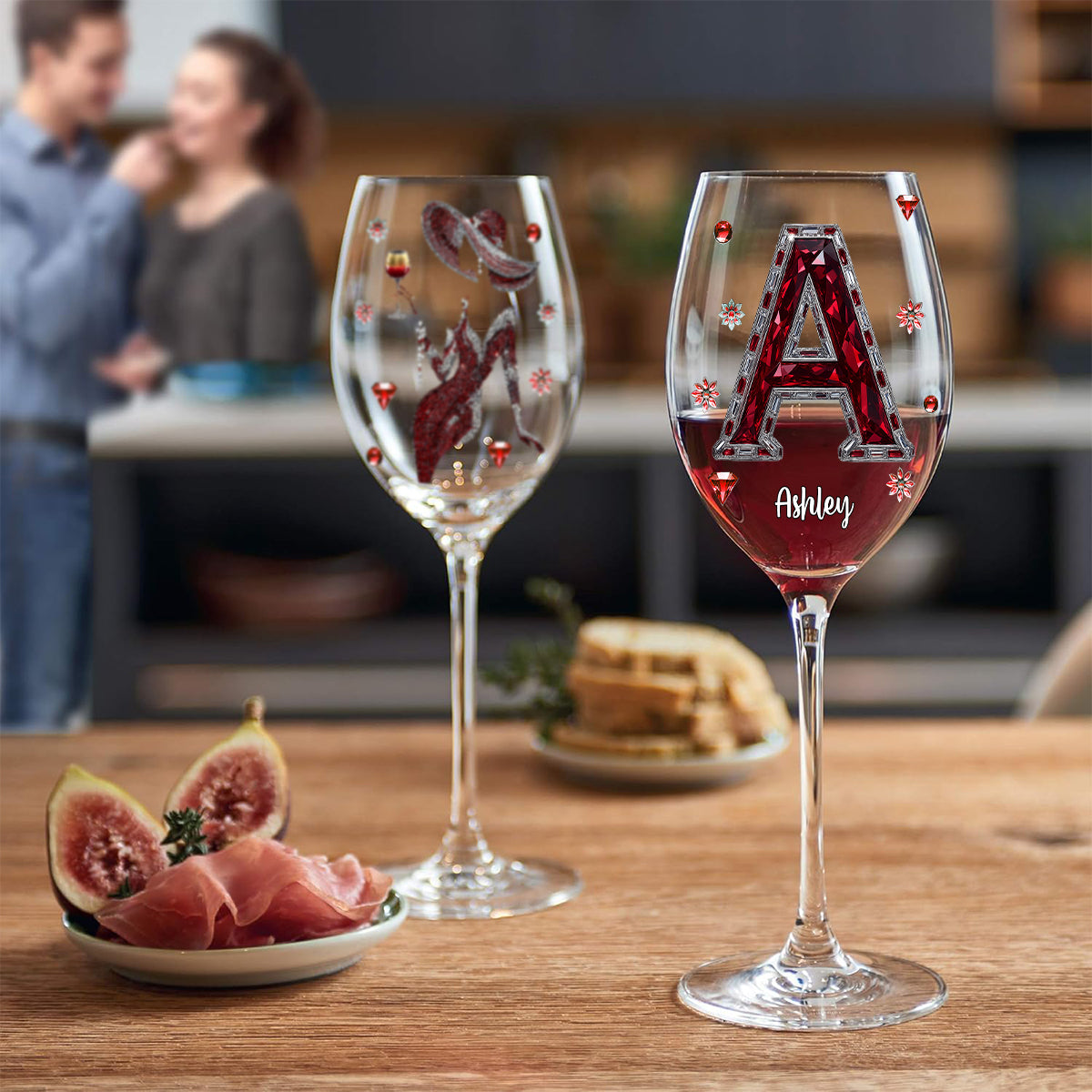 Love Wine – Personalisiertes Weinglas mit langem Stiel