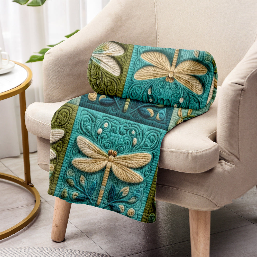 Mystical Dragonfly - Personalized Dragonfly Blanket